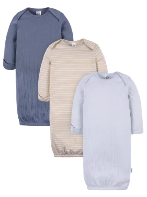 Gerber Baby Neutral Gowns, 3-Pack