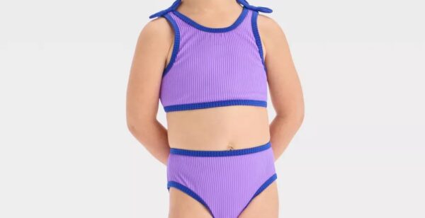 Baby Girl 2-Piece Swim Suit - Purple 12 months