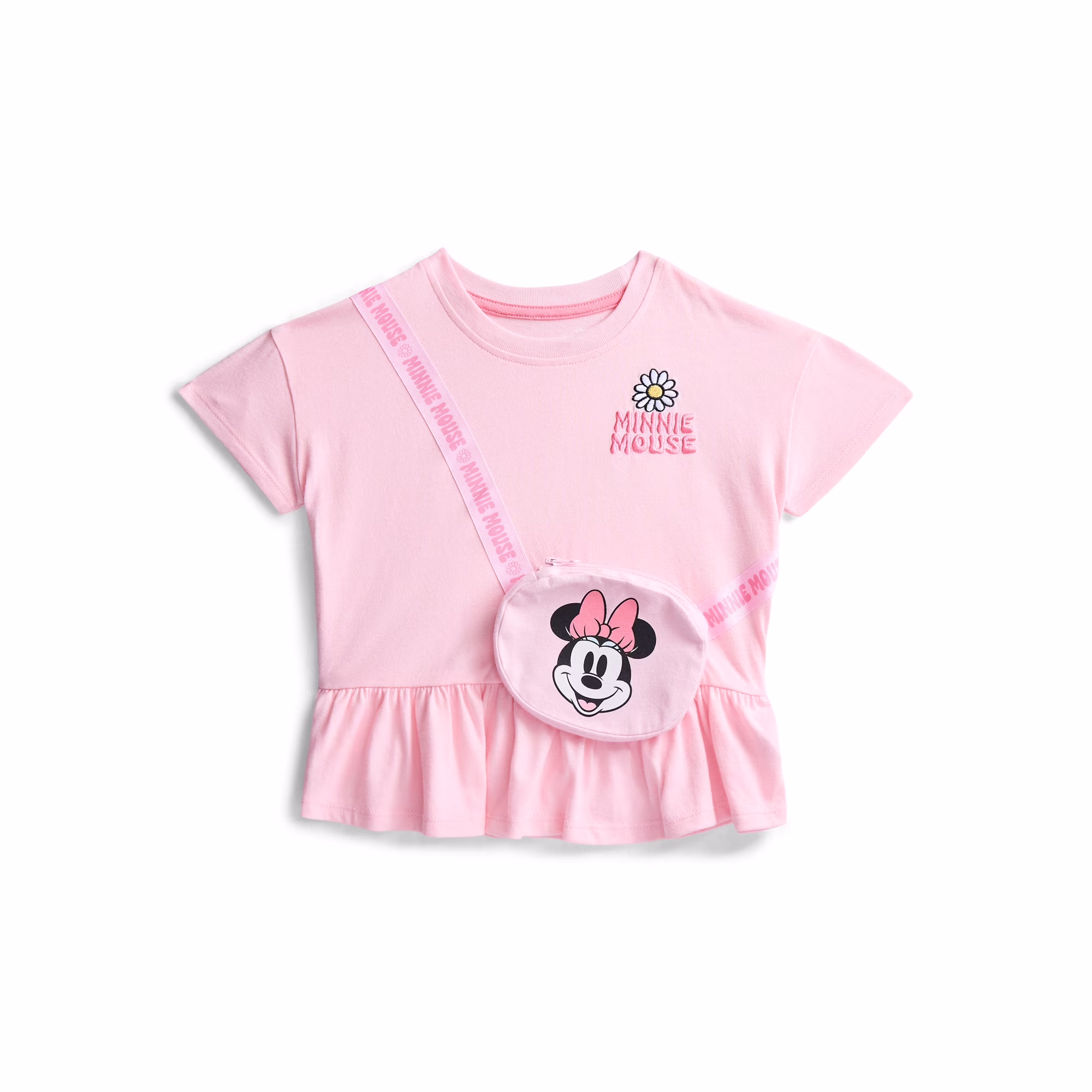 Peplum Minnie Mouse Top w/Purse 2T